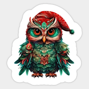 Fairy Christmas Owl Sticker